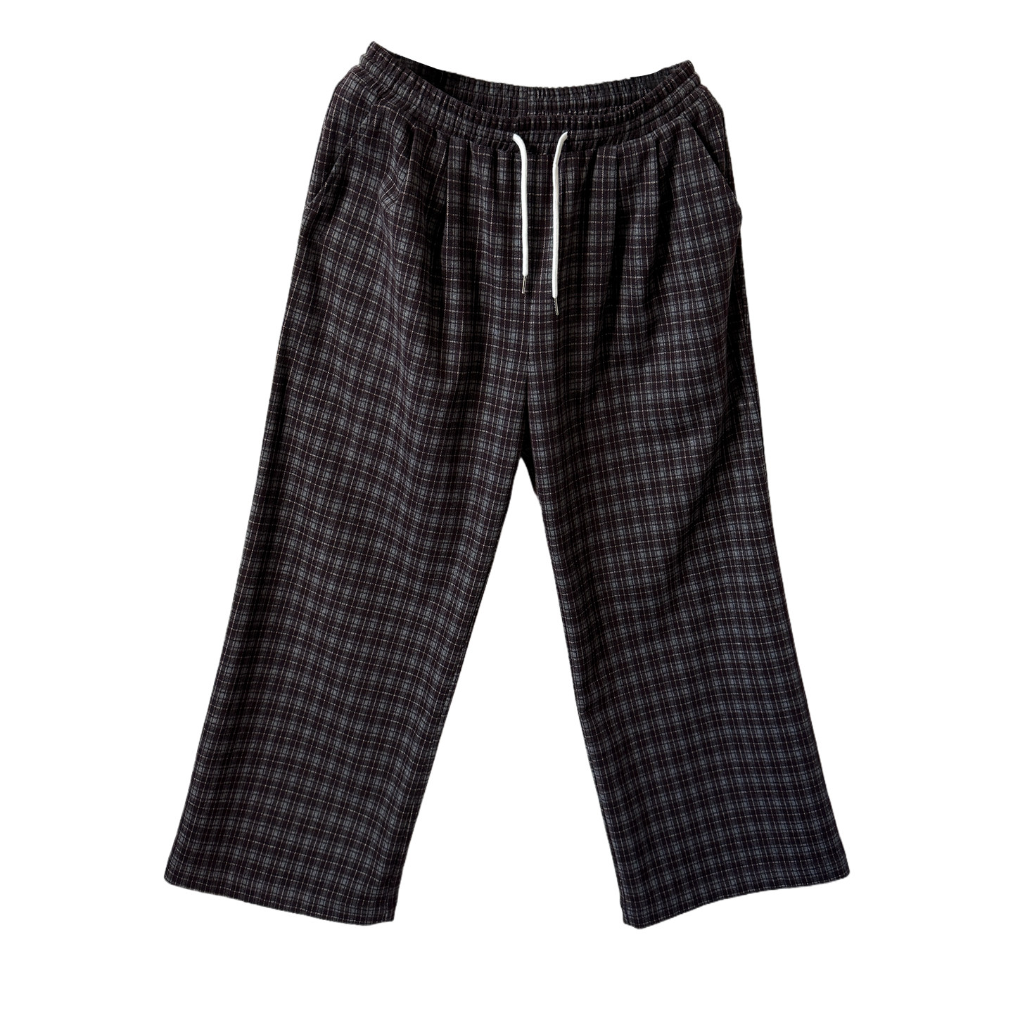 特大码女装轻奢小格子阔腿裤2025秋新款200斤胖mm宽松直筒拖地裤,淘宝优惠券,粉丝福利购,淘宝优惠卷