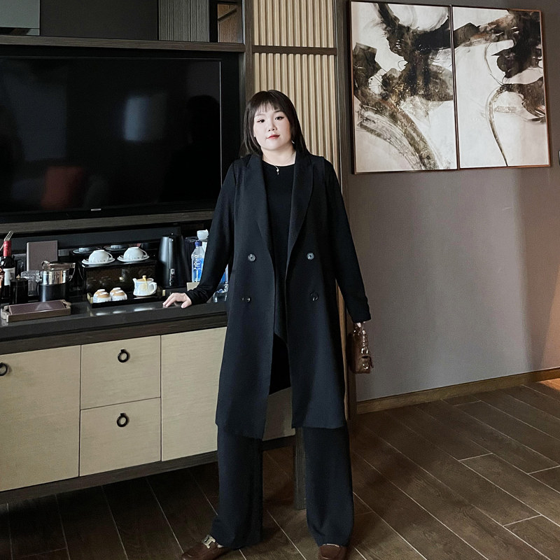 大码女装西装马甲2025秋冬款200斤胖妹妹mm宽松过膝长款马夹背心,淘宝优惠券,粉丝福利购,淘宝优惠卷