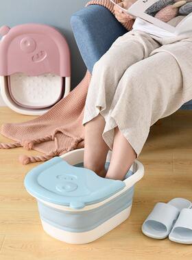 Cartoons cute toy can be folded with a high-deep bucket wit