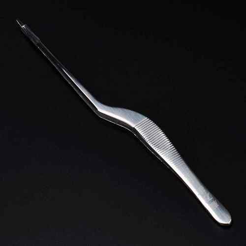 采耳扒掏耳朵工具弯头弯柄带齿枪状镊子14CM夹耳鼻清洁耳道的 - 图2