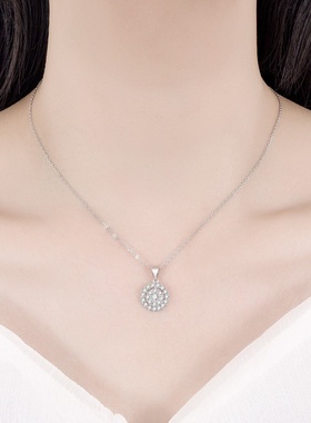 跨境外贸流行简约轻奢感小众银饰品新款上架旋转项链气质简约时尚