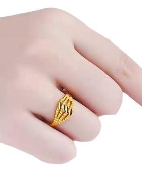 出口欧美跨境外贸沙金饰品戒指女活口桃心爱心五线开口女戒子轻