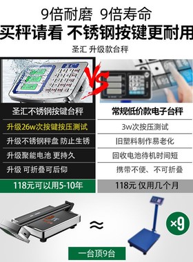 国 电子秤商用台秤100公斤称重电子称克德家用型小工业用磅秤