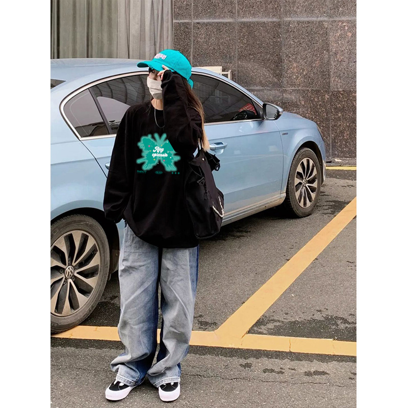 【拍3件】小众设计感chic卡通印花卫衣