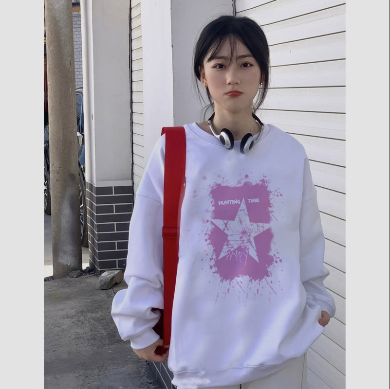 【拍3件】小众设计感chic卡通印花卫衣