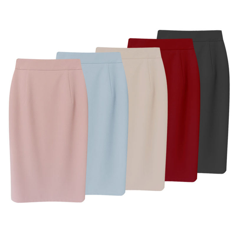 新款显瘦纯色高腰秋冬西装裙一步裙 紫兰恋半身裙