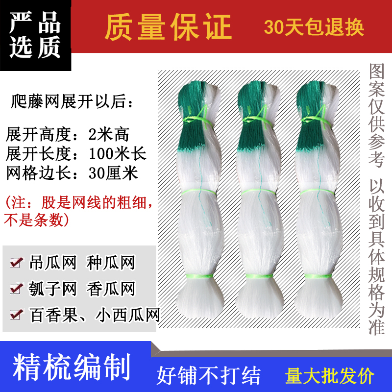 豆角黄瓜苦瓜丝瓜吊瓜百香果瓜网植物爬藤网种植网攀爬农业专用网 - 图2