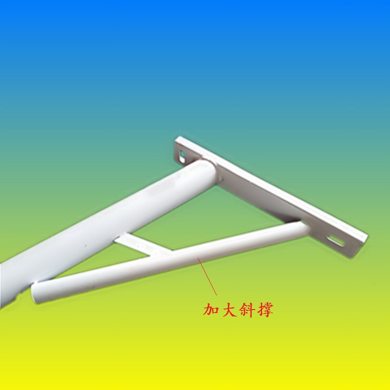 镀锌路灯杆A字LED挑臂杆1M不锈钢吸墙路灯简易电线杆抱箍挑臂支架 - 图0