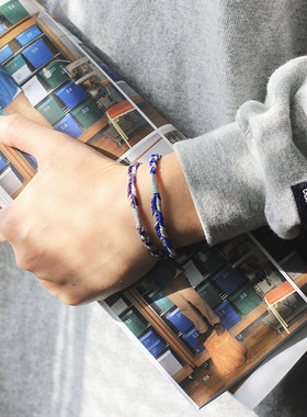 RedBi赤兔商店 调色板多巴胺棋盘格美式复古滑板仔原创设计手绳链