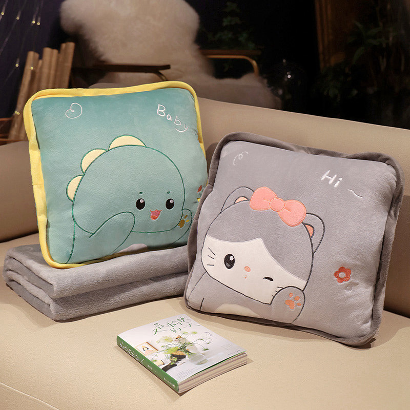 办公室抱枕被子两用午睡枕头毯子二合一加厚折叠沙发汽车靠枕车用,淘宝优惠券,粉丝福利购,淘宝优惠卷