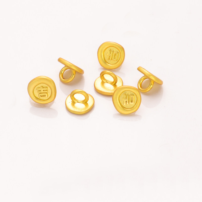 强保色沙金配件diy饰品古法金吉字收尾扣手链手绳连接扣结尾扣,淘宝优惠券,粉丝福利购,淘宝优惠卷