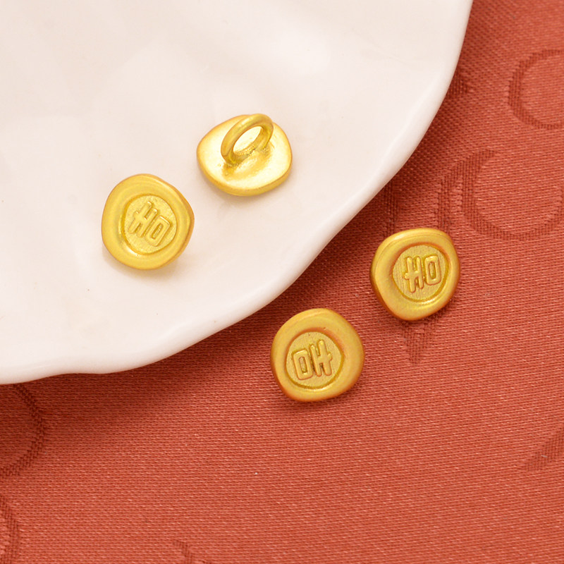 强保色沙金配件diy饰品古法金吉字收尾扣手链手绳连接扣结尾扣,淘宝优惠券,粉丝福利购,淘宝优惠卷