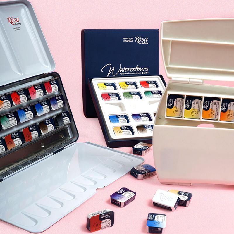 乌克兰进口罗莎rosa艺术家固体水彩水彩自选全块自选80色 - 图0