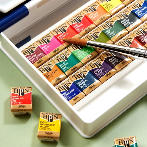 Японская акварель, пигментированный прозрачный комплект, 36 цветов, 24 цветов, 18 цветов, 12 цветов, 48 цветов