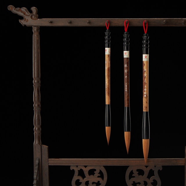 Gold clay brush wolf hair brush set