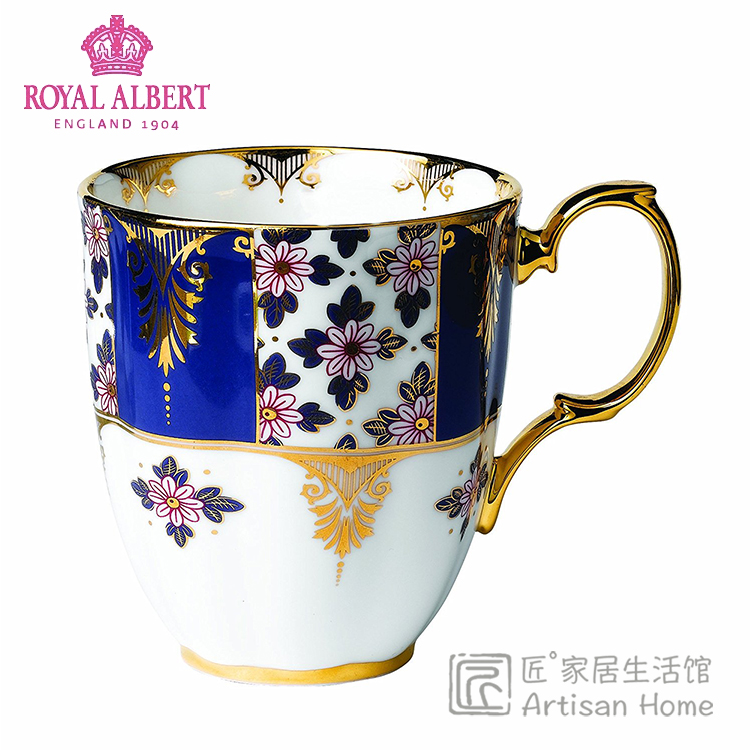 特惠現貨英國Royal Albert百年馬克杯攝政王1900進口骨瓷杯辦公杯