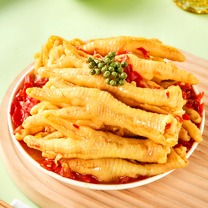 【2斤】天海藏燃熊酸辣蒜香无骨鸡爪2斤 去骨留筋酸爽解馋零食,淘宝优惠券,粉丝福利购,淘宝优惠卷