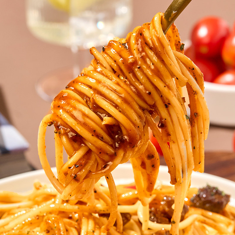 天海藏到手4盒意大利面黑椒番茄咖喱蟹黄经典西餐厅意式拌面条