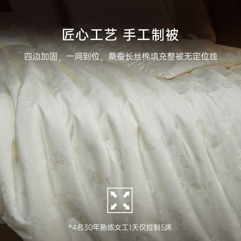 蚕丝被官方旗舰店正品二合一春秋被 银桑蚕丝被