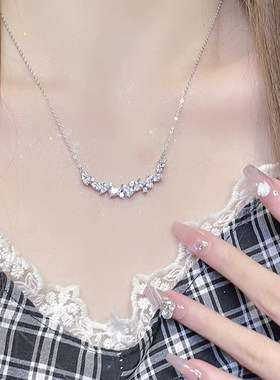 范琦「紫藤花」纯银s999微笑项链女轻奢小众高级感锁骨链闺蜜生日