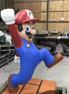 大型卡通超级玛丽马里奥橱窗摆件