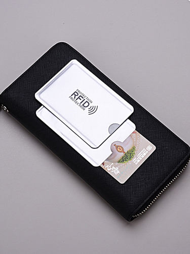rfid屏蔽钱包卡包锡箔锡纸防盗刷防消磁女身份证件护照卡套NFC套 - 图3
