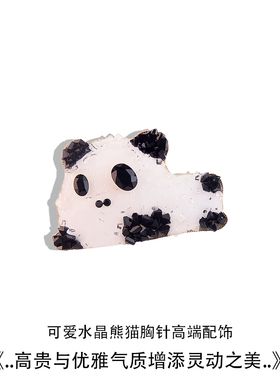 可爱憨甜熊猫胸针女送朋友礼物
