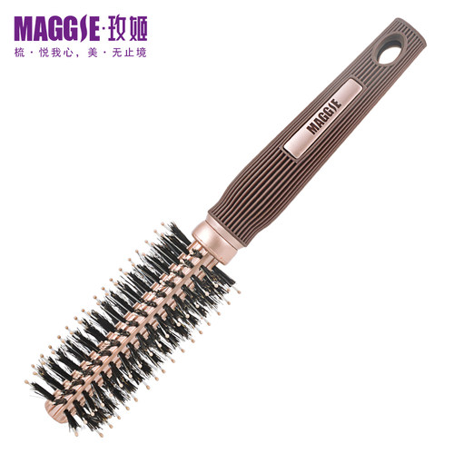 maggie玫姬梨花头滚梳圆筒梳 专业造型梳 猪鬃毛卷发梳子包邮 - 图1