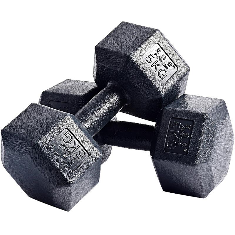 Household hexagonal dumbbell fitness equipment for men-图3