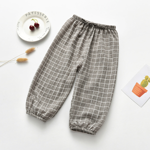 宝宝格子防蚊裤可拆档裤