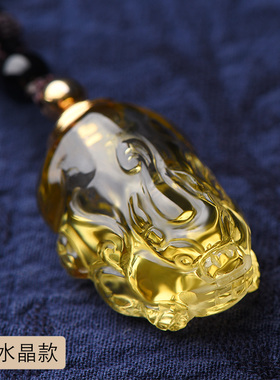 吊坠招财貔貅白水晶男女嘎乌盒