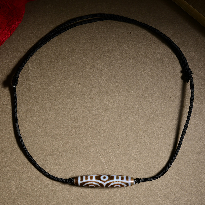 藏传回流老天珠西藏真品吊坠锁骨链 宫妃项坠/吊坠