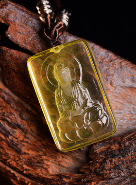 大日如来属猴守护神天然黄水晶