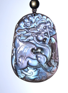 黑曜石貔貅吊坠一步登天护身符