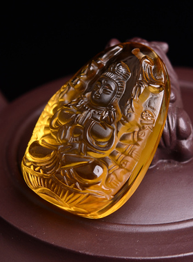 千手观音属鼠守护神天然黄水晶