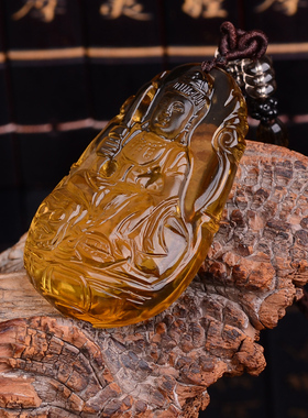 文殊菩萨守护神属兔天然黄水晶