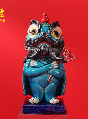 陶瓷国潮摆件宝石釉彩家居装饰