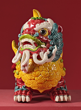 貔貅陶瓷吞金兽开业摆件国潮文创家居玄关装饰品办公桌国风礼品