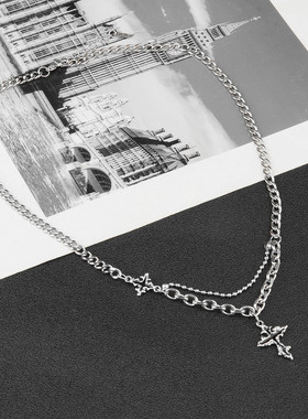 融化十字架吊坠项链男潮牌百搭