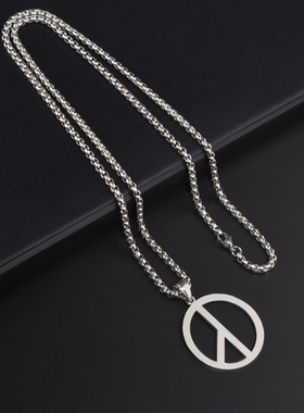 反战和平标志项链gd简约百搭时尚