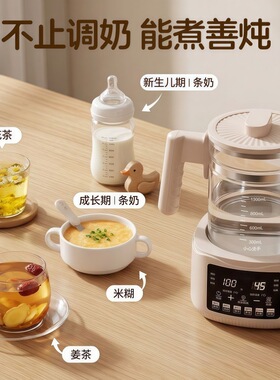 316可调节温度烧水壶用热水壶调奶器保温泡奶机炖煮养生壶