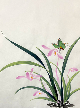 纯手绘国画兰花作品18元任选2幅