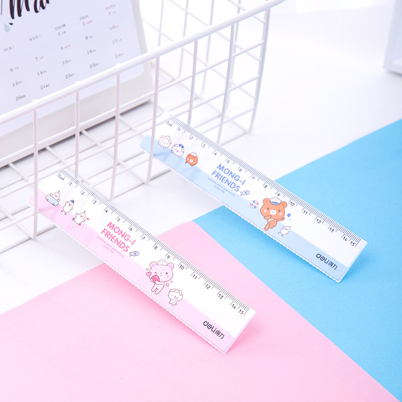 得力透明小学生尺子多功能直尺软尺格尺波浪尺三角板套装15/18cm,淘宝优惠券,粉丝福利购,淘宝优惠卷