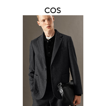 COS Mens Dress Standard Version Herringbone Textured Wool Blend Suit Jacket 2023 Winter New Product 1179507001