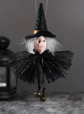 HalloweenWitchCatHangingDecor
