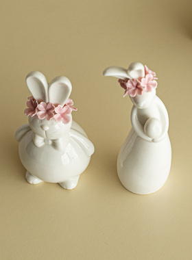 创意陶瓷生肖客厅卧室装饰摆件