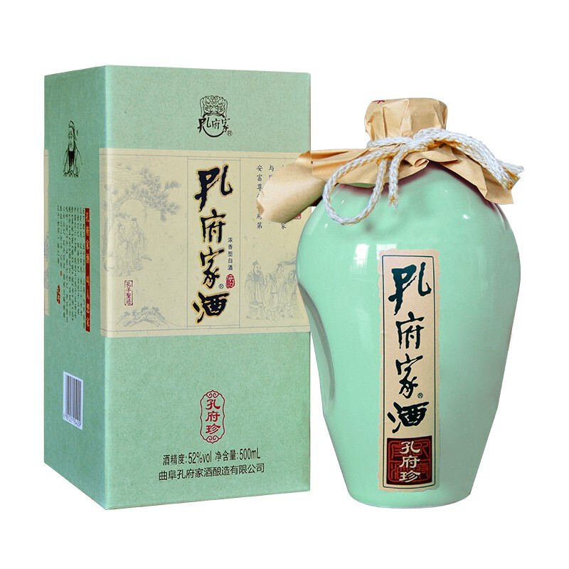 山东孔府家酒孔府珍52度500ml*6瓶整箱装陶瓶高度浓香型白酒-图1