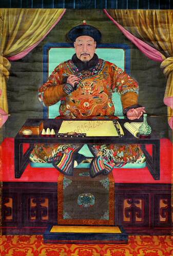 H7S清高宗乾隆弘历朝服龙袍坐像立轴年老高清电子版图片素材 - 图3