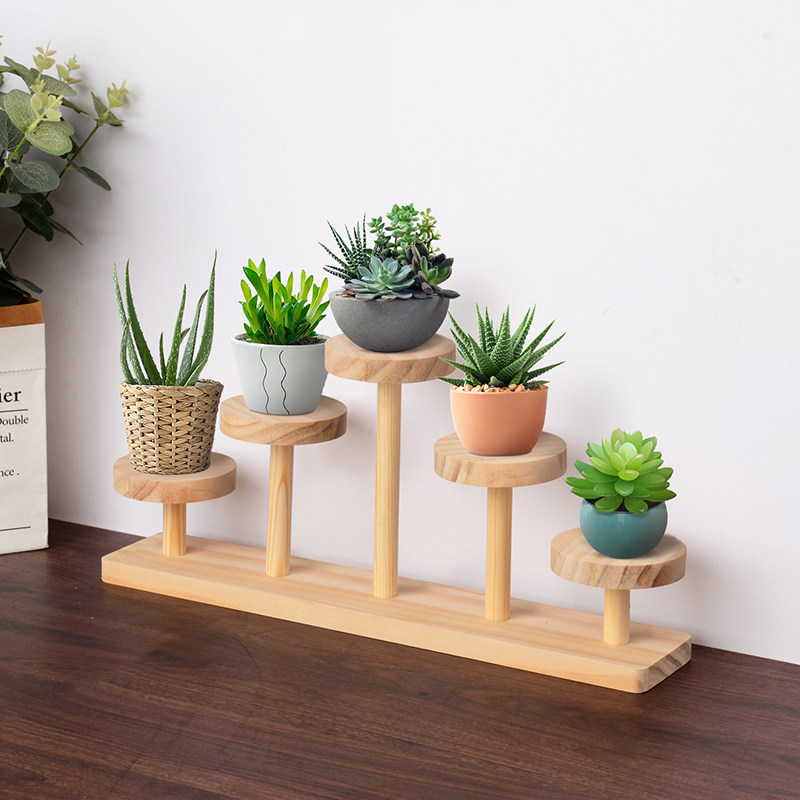 花架置物架阳台飘窗多肉盆栽多层展示架实木桌面手办多功能收纳架,淘宝优惠券,粉丝福利购,淘宝优惠卷