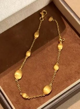 拉丝工艺豆豆手链简约冷淡风拉轻奢感手串小众设计手饰